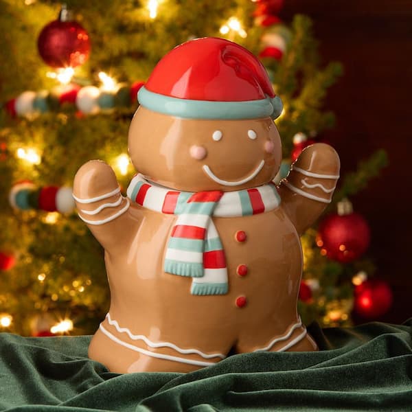 Christmas Whimsy Gingerbread 3-D Cookie Jar