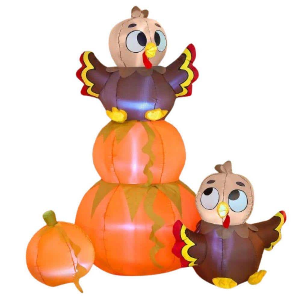 Stackable Pumpkins Toy Joyfy 6 ft. Thanksgiving Inflatable Stacking Pumpkin Turkey 30664-B ...