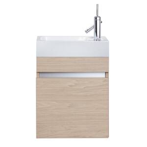 Piccolo 18 in. W x 10 in. D x 25 in. H Bathroom Vanity Side Cabinet in Casting at First Light with White Acrylic Top
