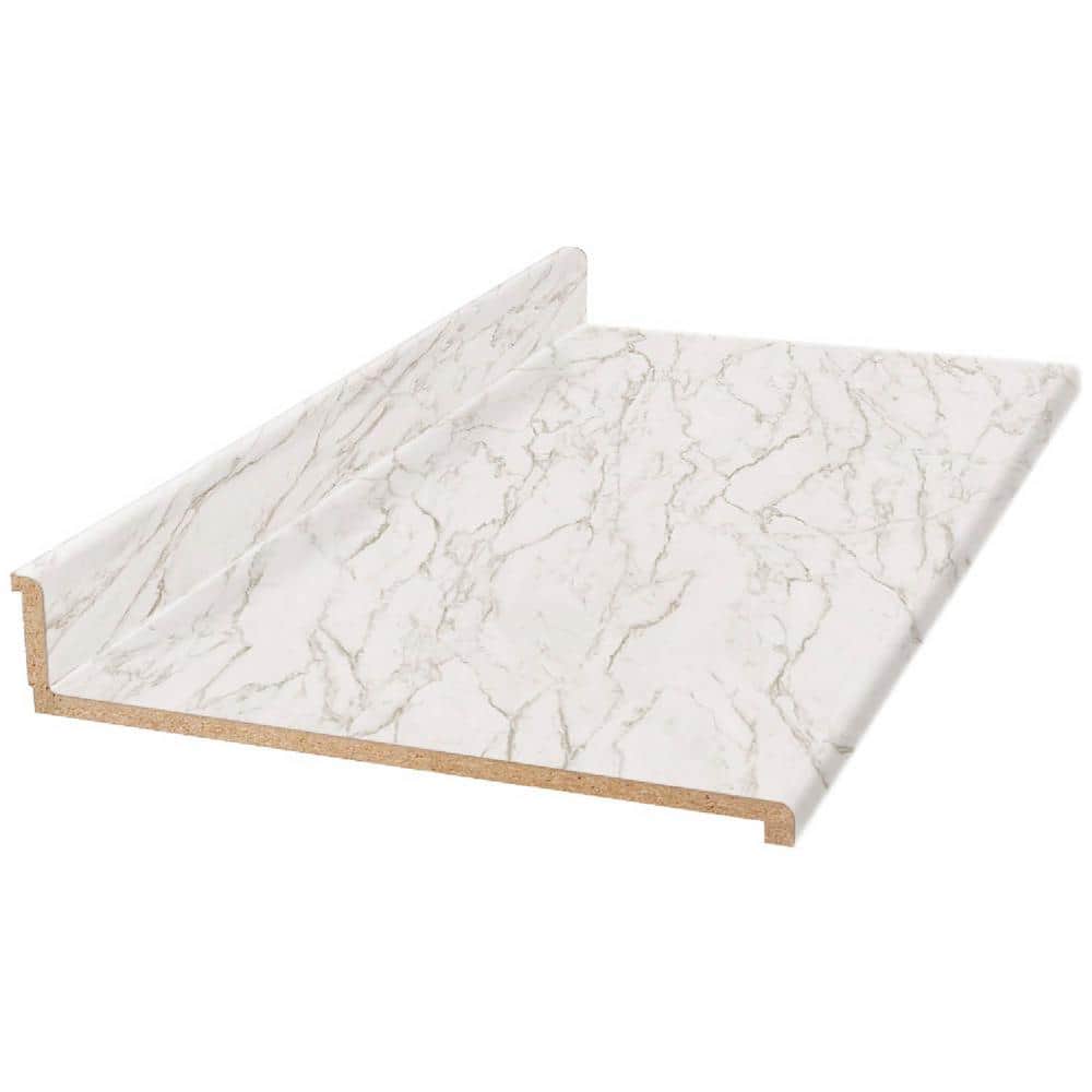 Hampton Bay 4 ft. Straight Laminate Countertop in Textured Anzio Marble ...
