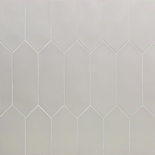 Ivy Hill Tile Russell Light Gray 4 in. x 12 in. Matte Porcelain Picket Floor and Wall Tile (40 pieces 10.76 sq. ft. / Box)