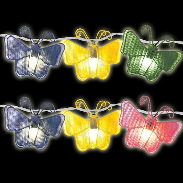 Brite Star 10-Light Multi-Color Butterfly Light Set