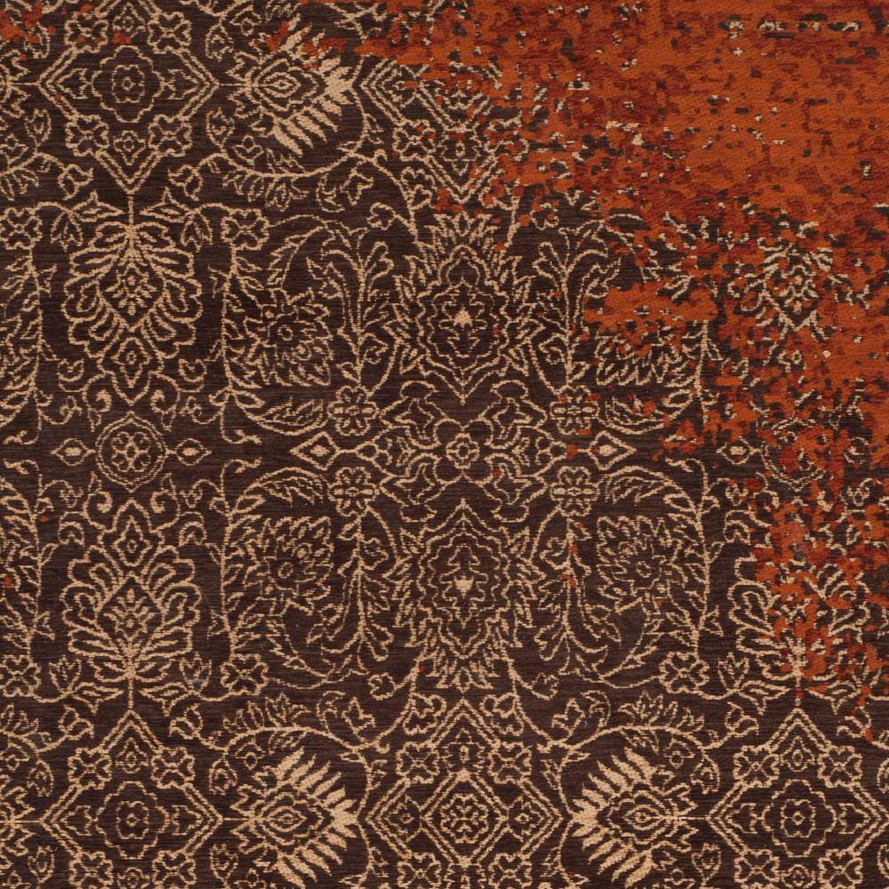 Rust and Brown Flat Woven Rectangular Area Rug