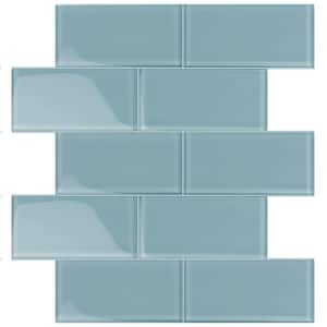 Gray 3 in. x 6 in. Matte Finished Glass Mosaic Tile (5 sq. ft./Case)