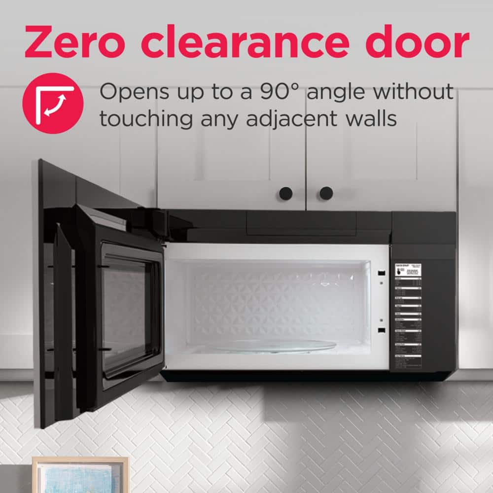 Black Stainless Steel Over-the-Range Microwave with Sensor Cooking