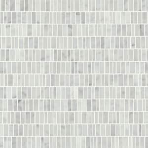 Monet Mini-Brick 12 in. x 12 in. Honed White Carrara Marble Mosaic Tile (5.1 sq. ft./Carton)