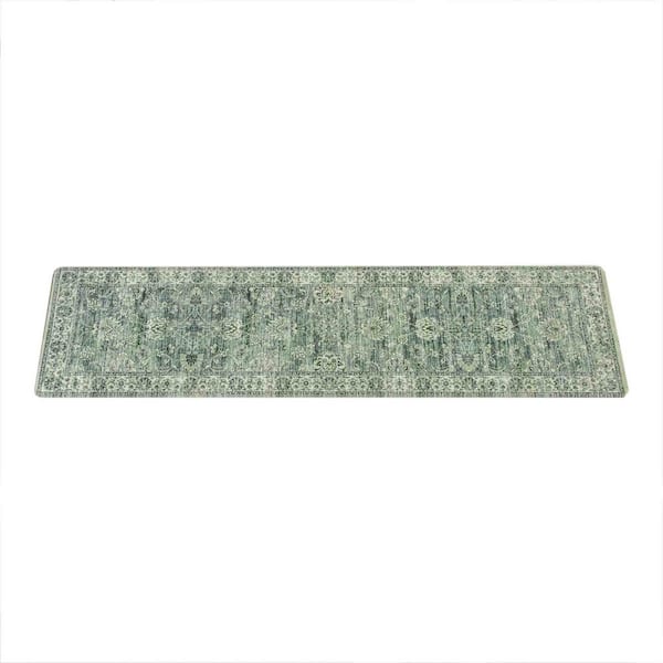 Green 8 in. x 30 in. Polypropylene Stair Tread Cover (Set of 15)