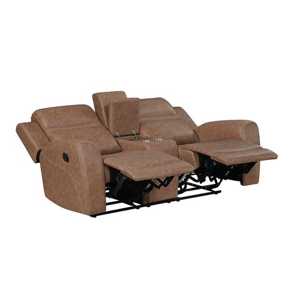 Lazzara Thorne 74 in W Microfiber Fabric 2-Seater Manual Double