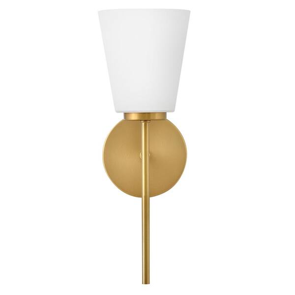 LARK - Bri 5.5 in. 1 Light Lacquered Brass Vanity Light