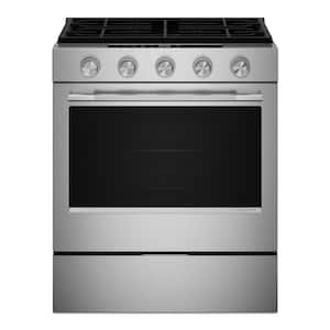 30 in. 5 Element Slide-In Gas Range in Fingerprint Resistant Stainless Steel with Convection Cooking Modes