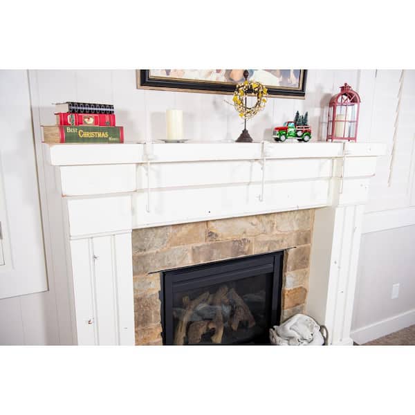White Mantle Garland and Stocking Holder (3-Pack)