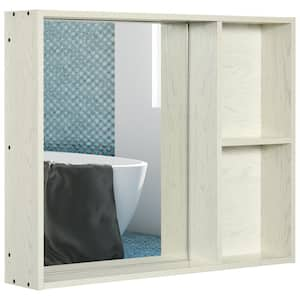 31.5 in. W x 25.5 in. H Rectangular MDF Medicine Cabinet with Mirror, Over Toilet Bathroom Cabinet Wall Mounted