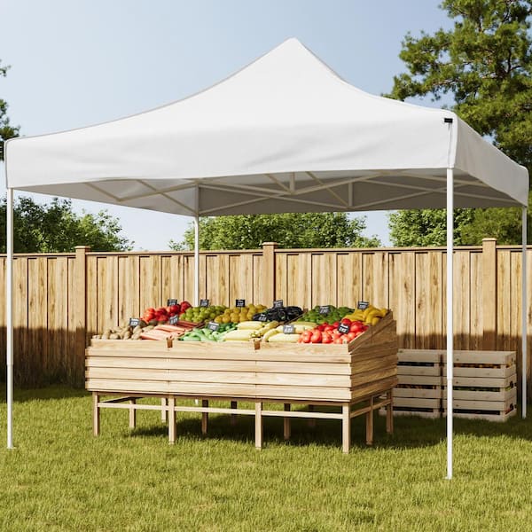 Stalwart 10x10 ft Pop Up Canopy Tent White