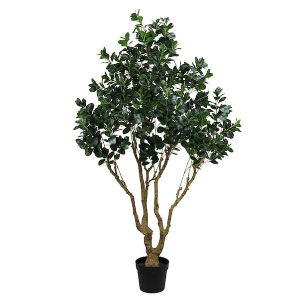 Eirlys 7 ft. Tall Artificial Silk Tree in Pot with Lifelike Leaves for Indoor and Outdoor Use