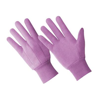 Ladies Cotton Rich Jersey Glove, Purple Color