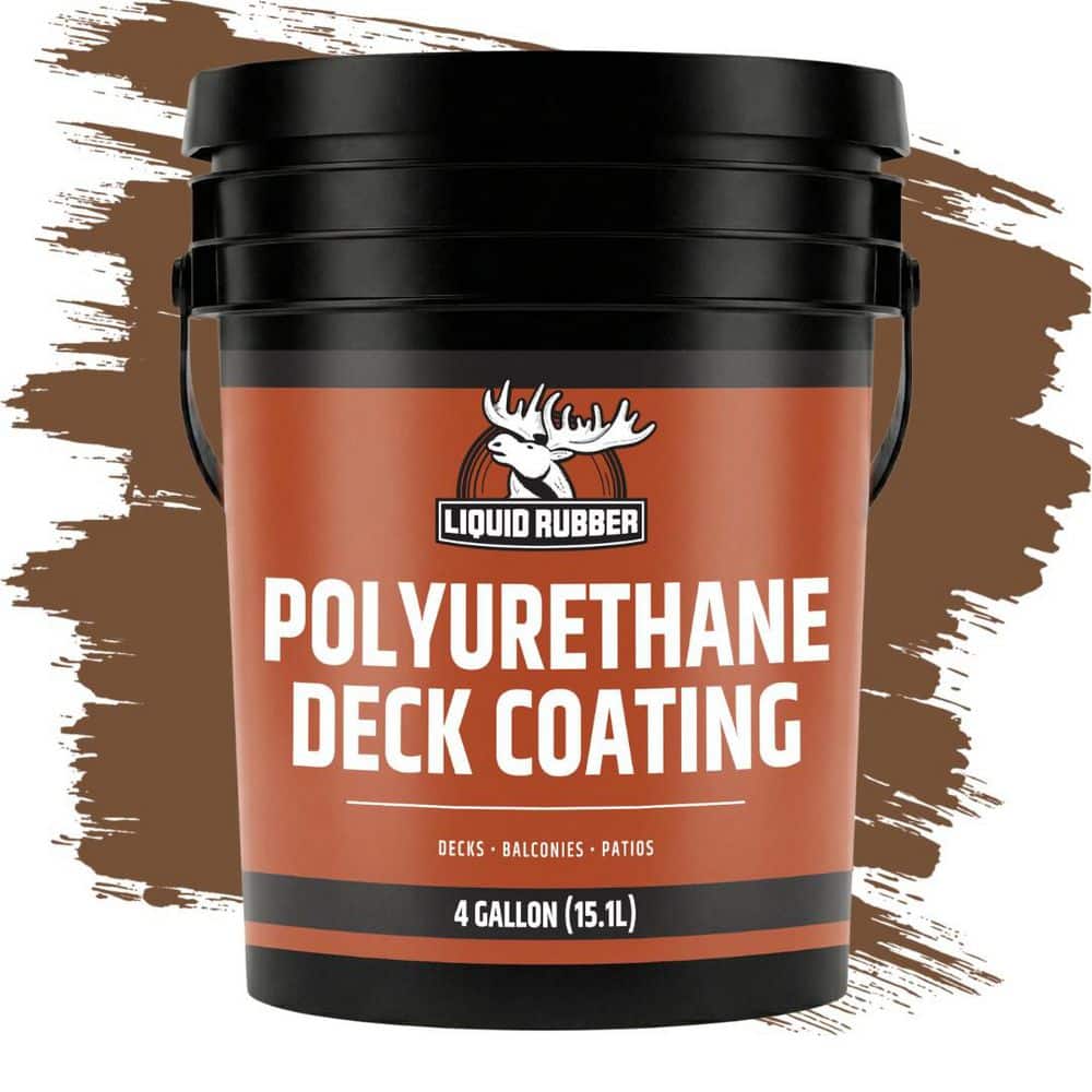LIQUID RUBBER Polyurethane Deck Coating 4 Gal. 10x Stronger than Paint ...