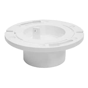 7-1/8 in. O.D. Plumbfit PVC Closet (Toilet) Flange with Plastic Swivel Ring and Knockout for 3 in. or 4 in. Sch. 40 Pipe