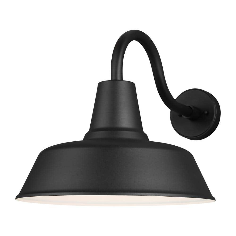 Barn Light 1 Light Matte Black Modern Farmhouse Outdoor Medium Lantern Wall Sconce price history on PriceWatchPro