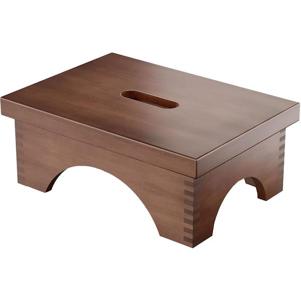 Unbranded Sturdy Wooden Step Stool Pre-Assembled Lightweight Portable Bedside Step Stool for Adults with 400 lbs. Capacity