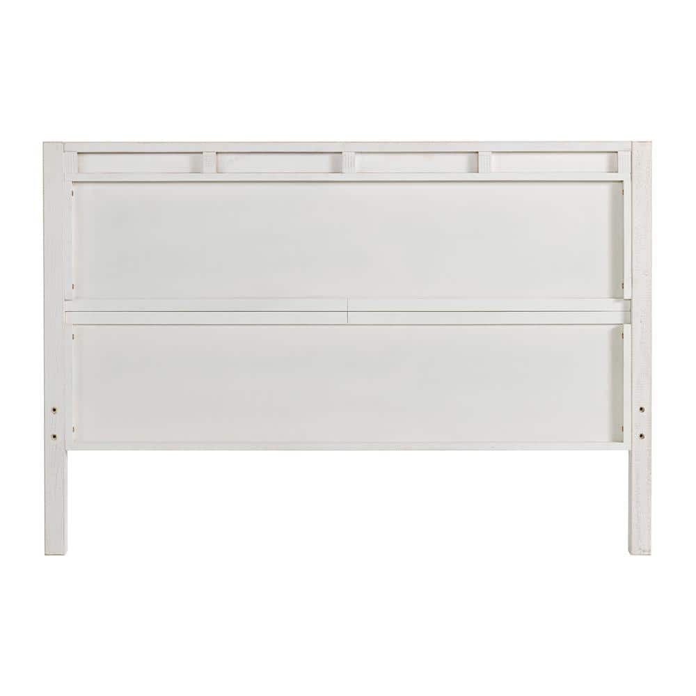Driftwood White Pine Full Platform Bed with Drawer and Slats