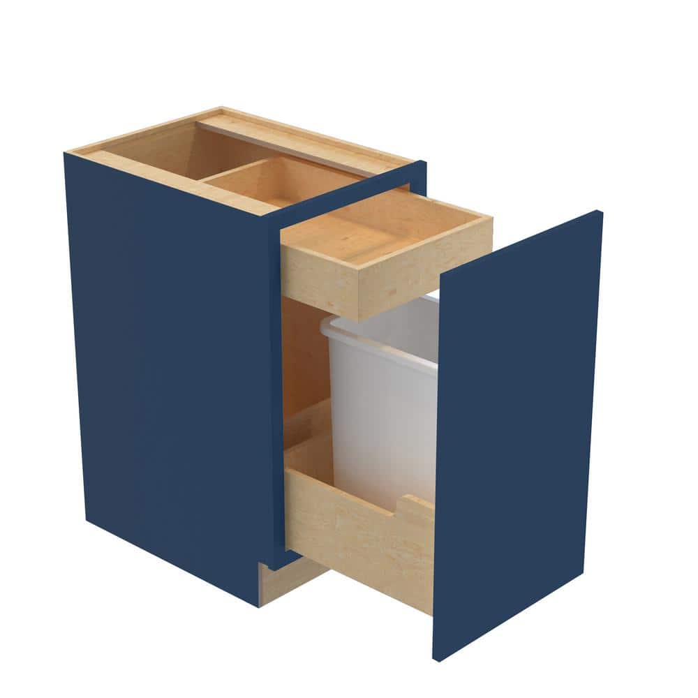 Hargrove 15 in. W x 24 in. D x 34.5 in. H Assembled Plywood Trash Can Kitch