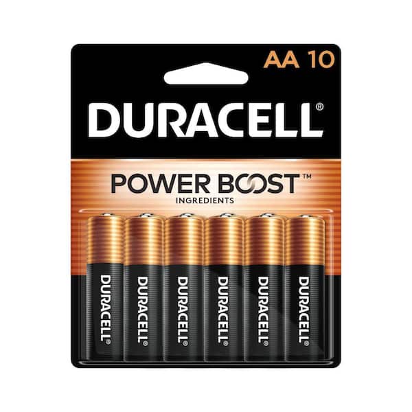 Duracell Coppertop Alkaline AA Batteries (10-Pack), Double A Batteries