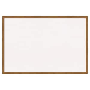 Carlisle Blonde Narrow White Corkboard 37 in. x 25 in. Bulletin Board Memo Board