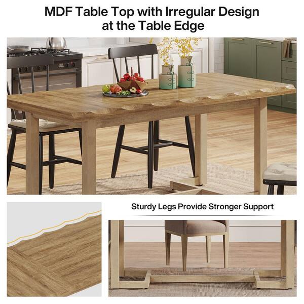 BYBLIGHT Roesler Light Brown Wood Trestle 62.25 in. W Long BYBLIGHT Roesler Light Brown Wood Trestle 62.25 in. W Long