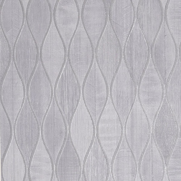 Arthouse Mattais Grey Ogee Wallpaper Sample