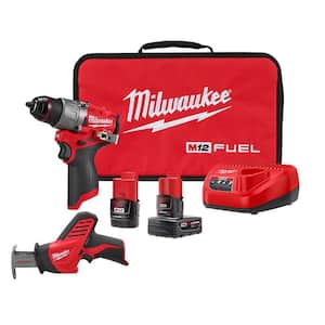 M12 FUEL 12-Volt Lithium-Ion Brushless Cordless 1/2 in. Drill Driver Kit with M12 HACKZALL