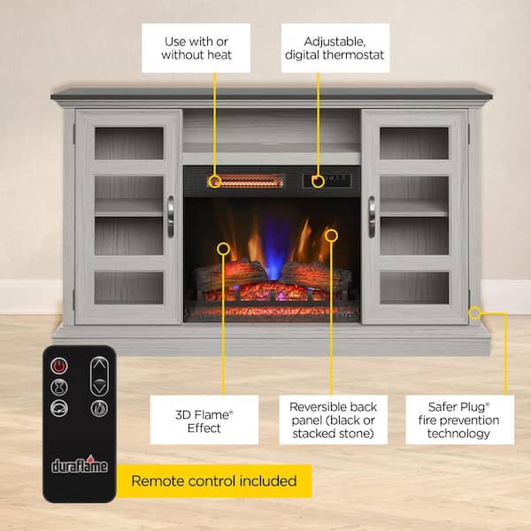 Twin Star Home Duraflame 56 in. Freestanding Electric Fireplace TV