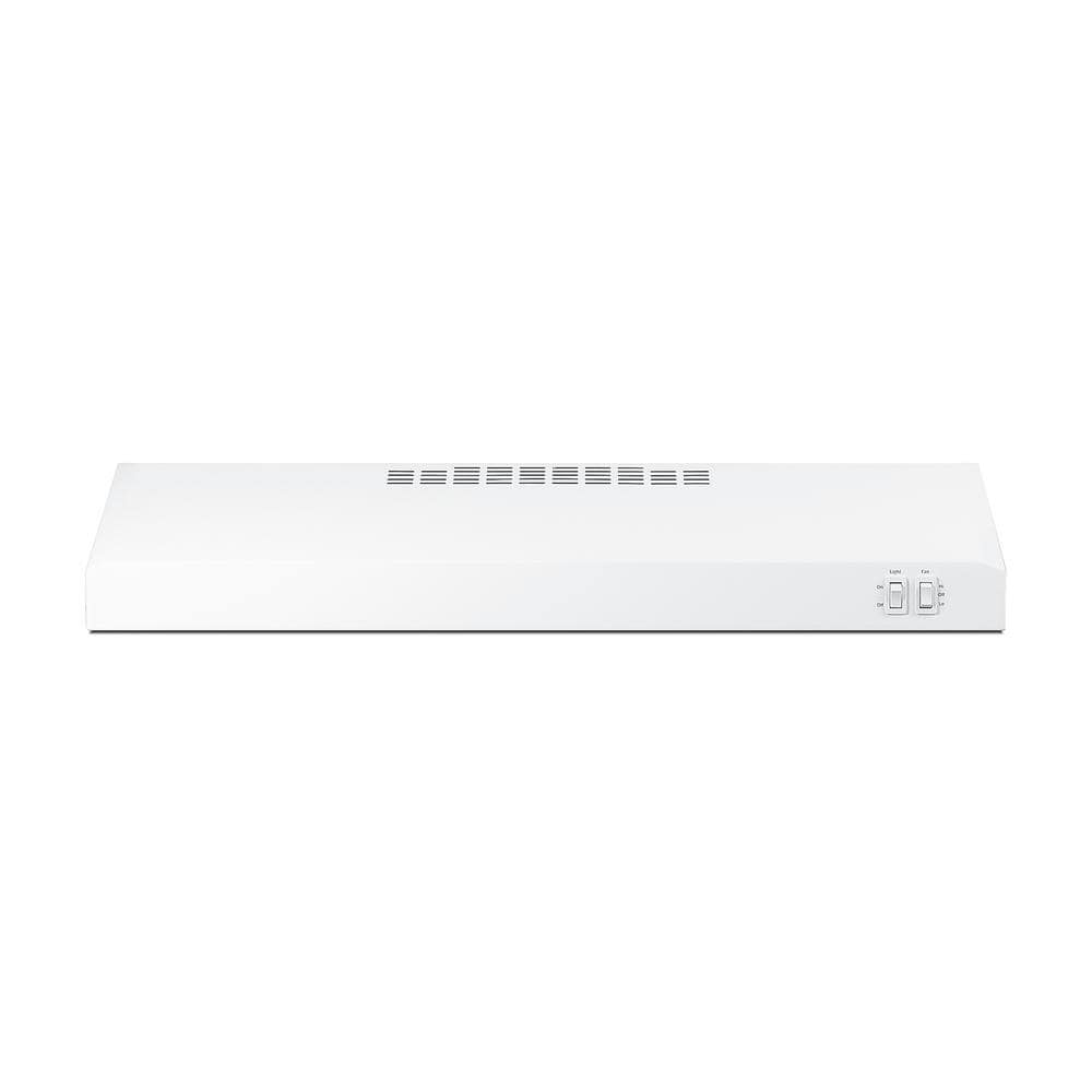 White Stainless Steel Convertible Under Cabinet Range Hood