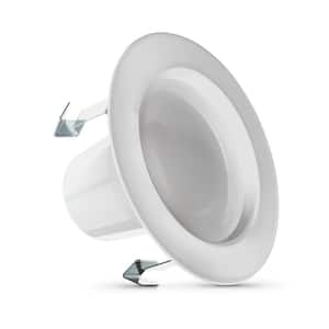 4 in. Integrated LED Color Selectable CCT Retrofit White Recessed Trim Downlight (16-Pack)
