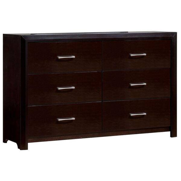 Benjara 56 In. Brown 6-Drawer Wooden Dresser Without Mirror BM137733 ...