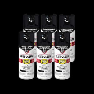 12 oz. Custom Spray 5-in-1 Flat Black Spray Paint (Case of 6)
