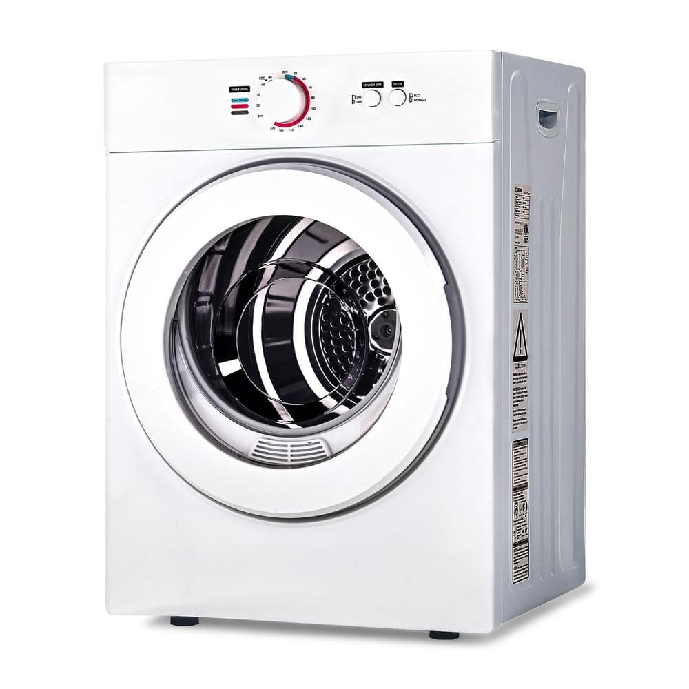 1.8 cu. ft. vented Front Load Stackable Compact Electric Dryer in White