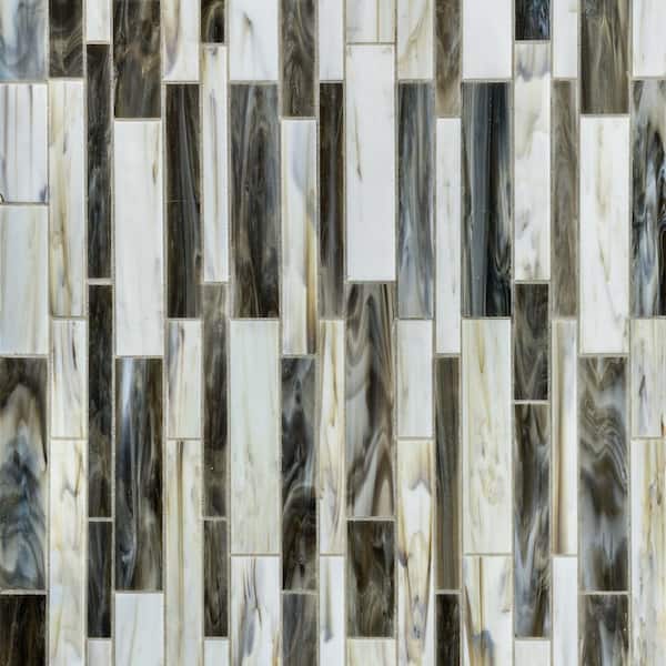 Ivy Hill Tile Spark Torrent Multicolor 10.75 in. x 10.5 in. Glass Floor and Wall Tile (0.78 sq. ft./Each)