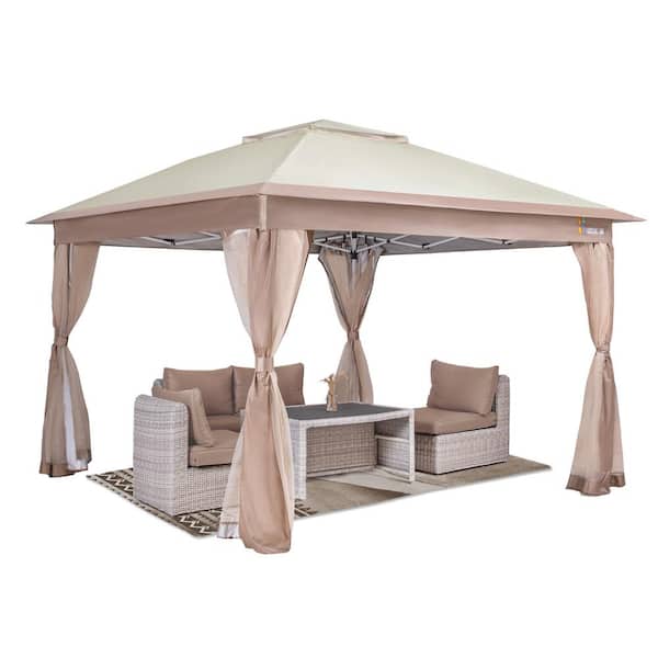 AOPSPS 12 ft. x 12 ft. Pop Up Gazebo with Mosquito Netting