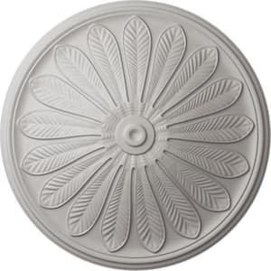 25-1/2 in. x 5-1/2 in. Brontes Urethane Ceiling Medallion (Fits Canopies upto 3-5/8 in.), Ultra Pure White