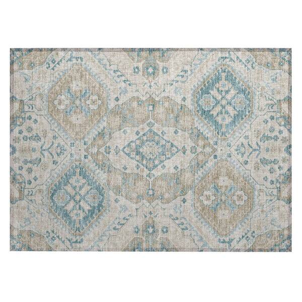 Chantille Machine Washable Indoor/Outdoor Abstract ACN3103 Linen 2 ft. x 3 ft. Accent Rug