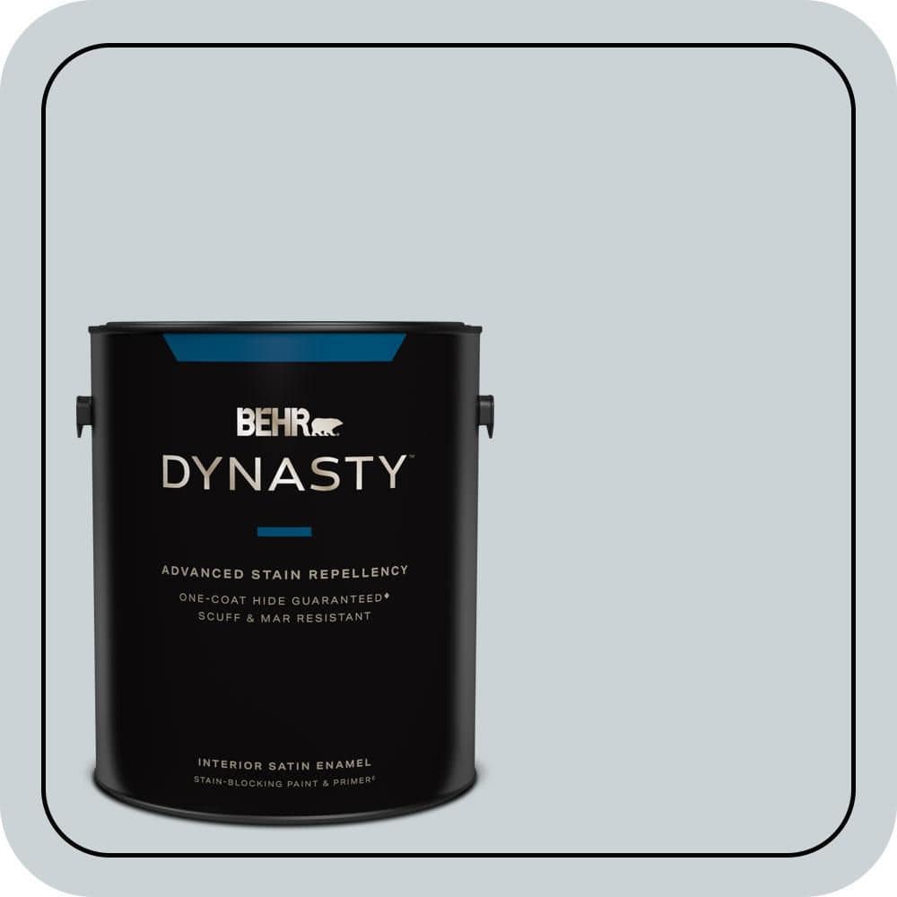 1 gal. #N490-1 Absolute Zero Satin Enamel Stain-Blocking Interior Paint and Primer price history on PriceWatchPro