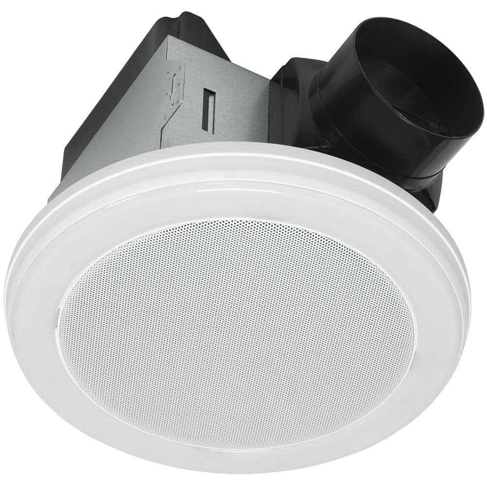 HOMEWERKS 80 CFM Ceiling Mount Bathroom Exhaust Fan with Bluetooth Speaker  and LED Light 7130-18-BT - The Home Depot