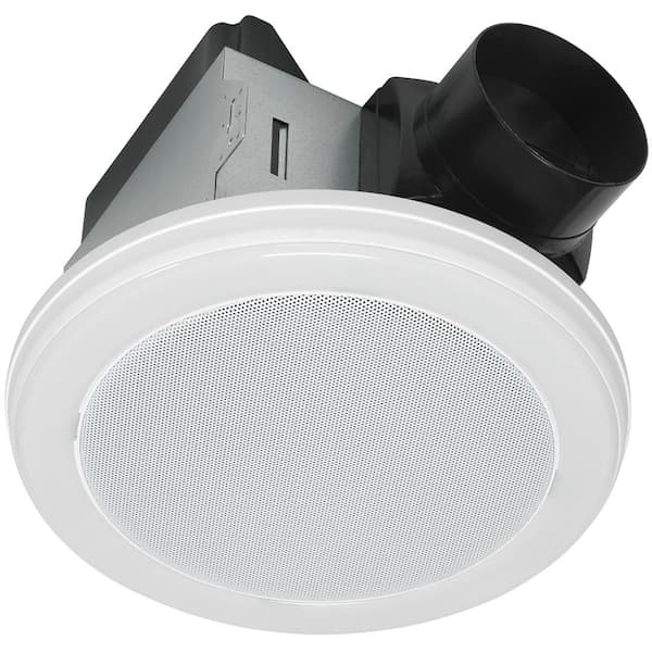 HOMEWERKS 80 CFM Ceiling Mount Bathroom Exhaust Fan with Bluetooth Speaker and LED Light