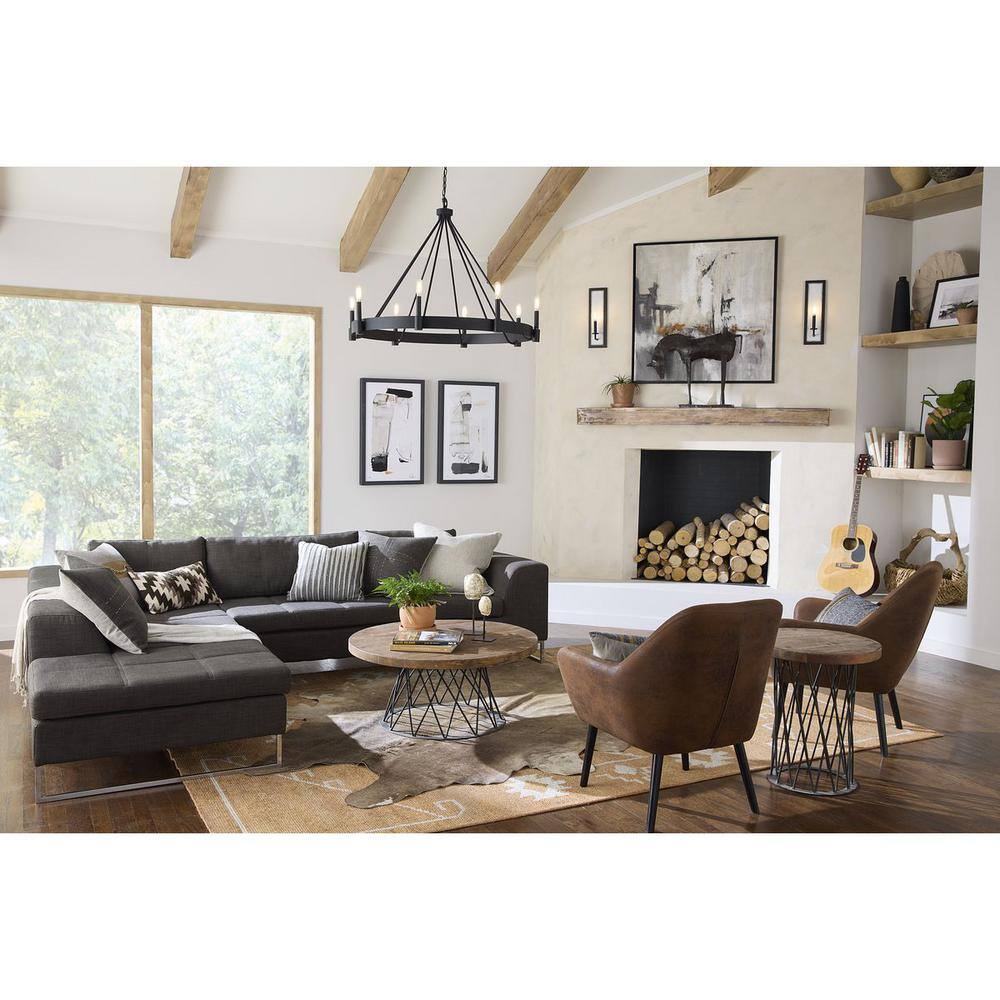 Breckenridge Matte Black 8-Light Candle Chandelier
