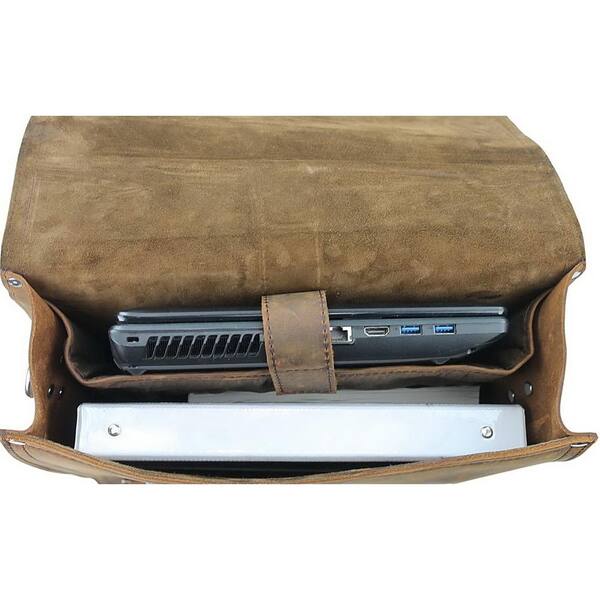 leather computer backpack