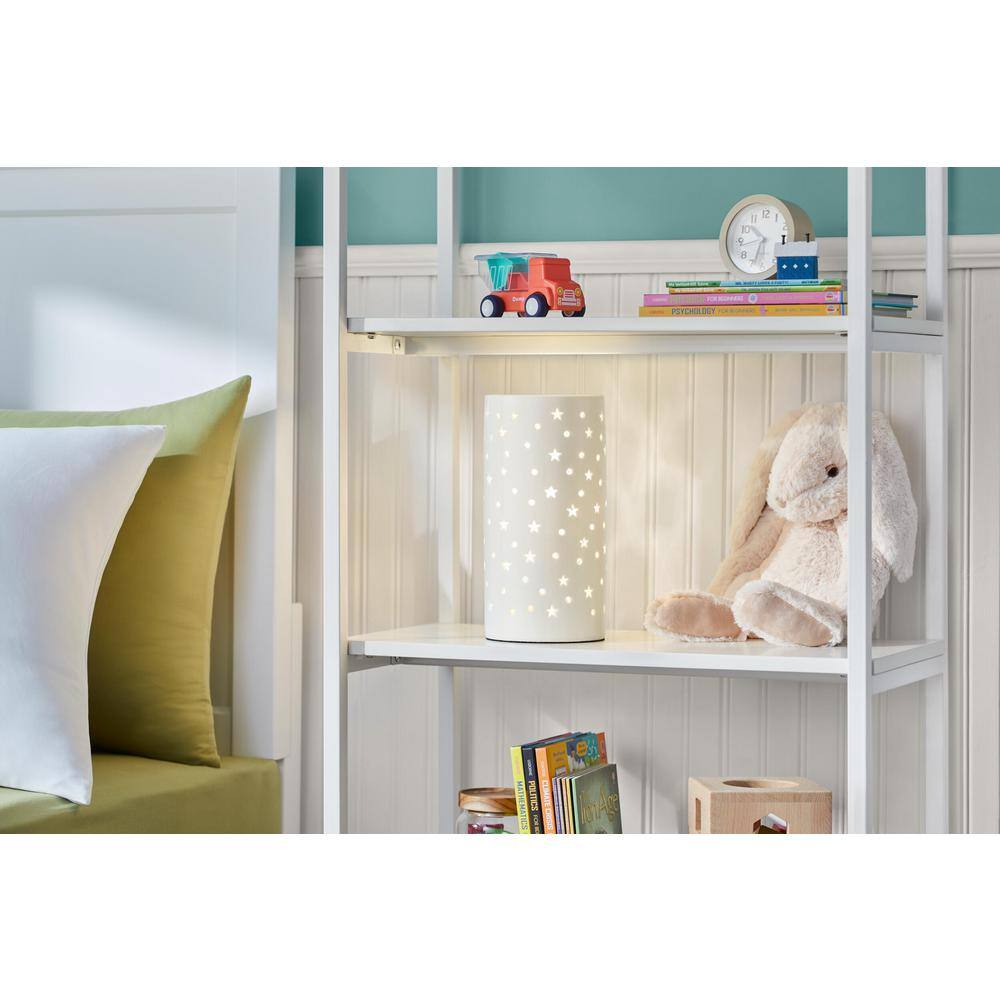 10 in. White Indoor Ceramic Up-Light with White Cut Out Pattern Shade price history on PriceWatchPro