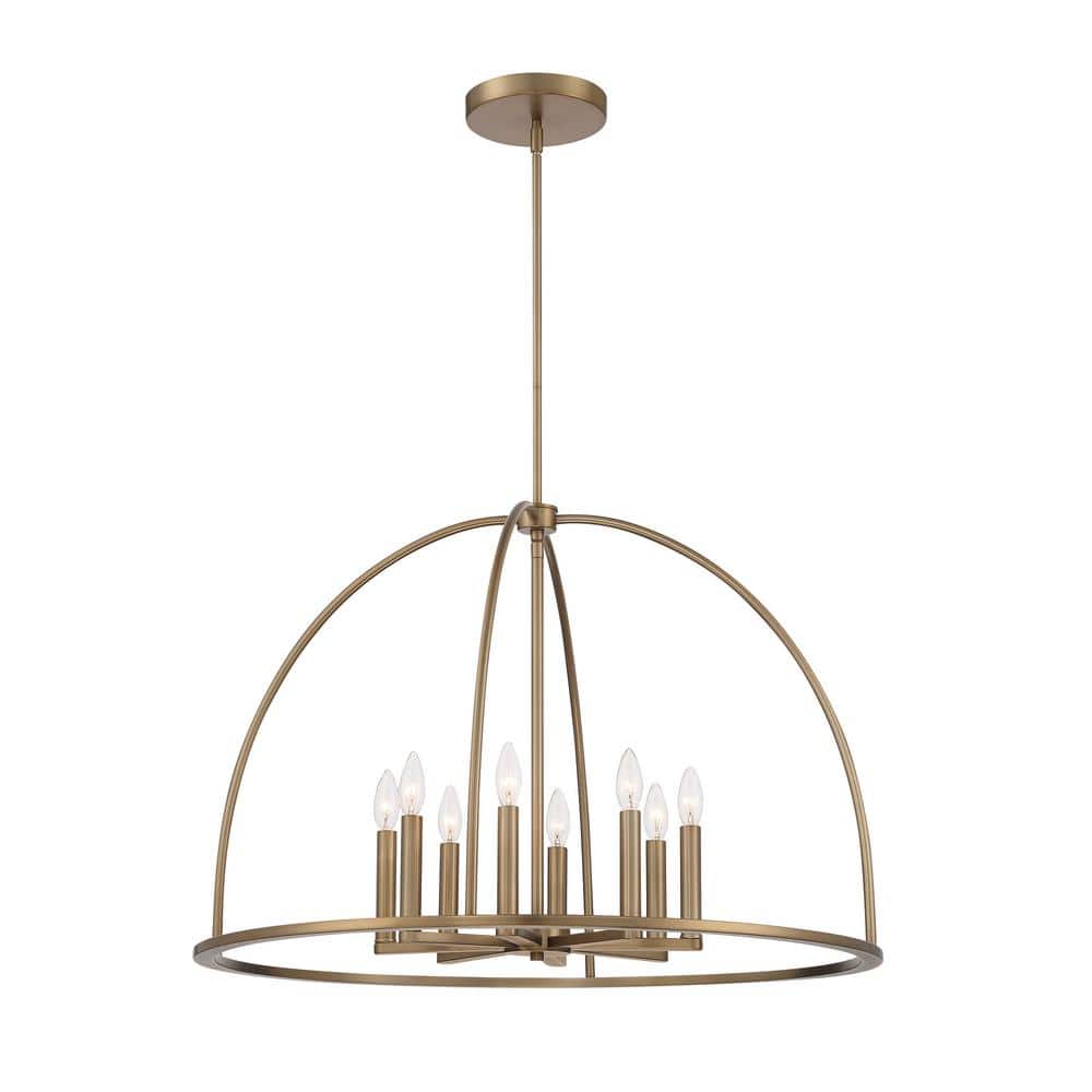 Abbott Vibrant Gold 8-Light Crystal Candle Chandelier