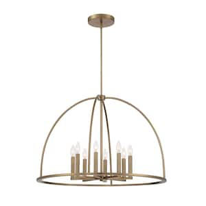 Abbott 8-Light Vibrant Gold Chandelier