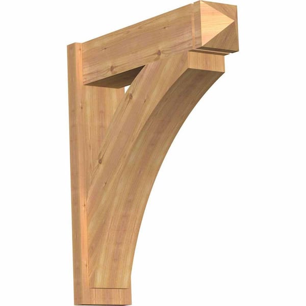 Ekena Millwork 8 in. x 34 in. x 30 in. Thorton Arts and Crafts Smooth Western Red Cedar Outlooker
