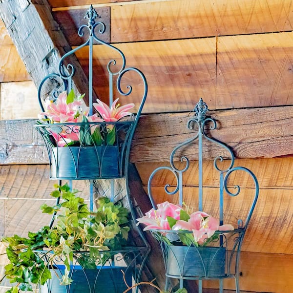 Zaer Ltd. International Copenhagen Large Antique Blue Metal Wall